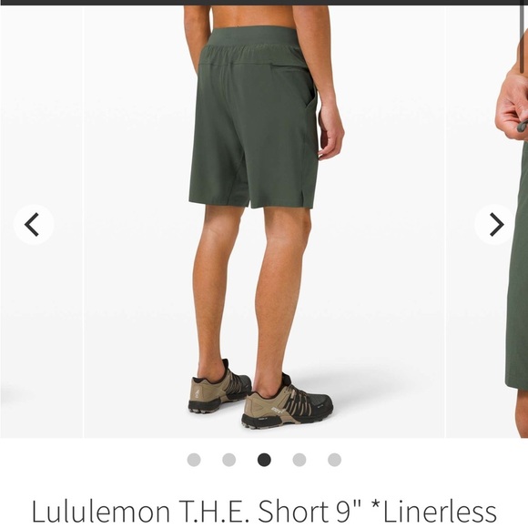 Lululemon The Short 9 inch Linerless Dark Green Mens Lightweight Sz M NEW - Picture 2 of 10